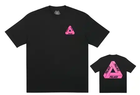 Palace Tri-To-Help T-Shirt Black/Bright Pink