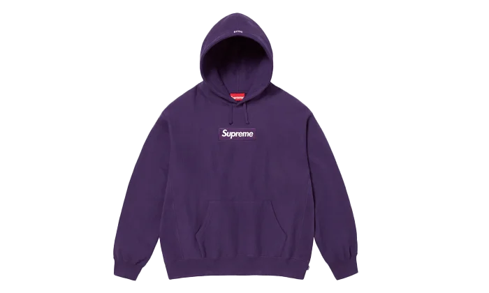 Supreme Box Logo Hooded Sweatshirt Dark Purple FW23