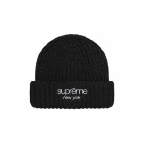 Supreme Ribbed Beanie Black