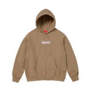 Supreme Box Logo Hooded Sweatshirt Dark Sand FW23