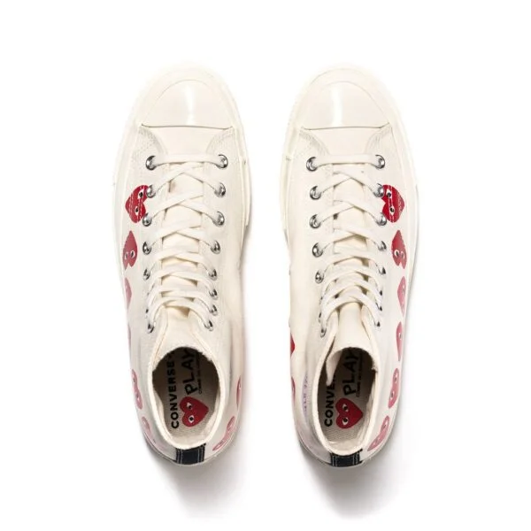 Converse All-Star 70s "Multi Heart" High x Comme des Garçons CDG PLAY White - obrazek 4