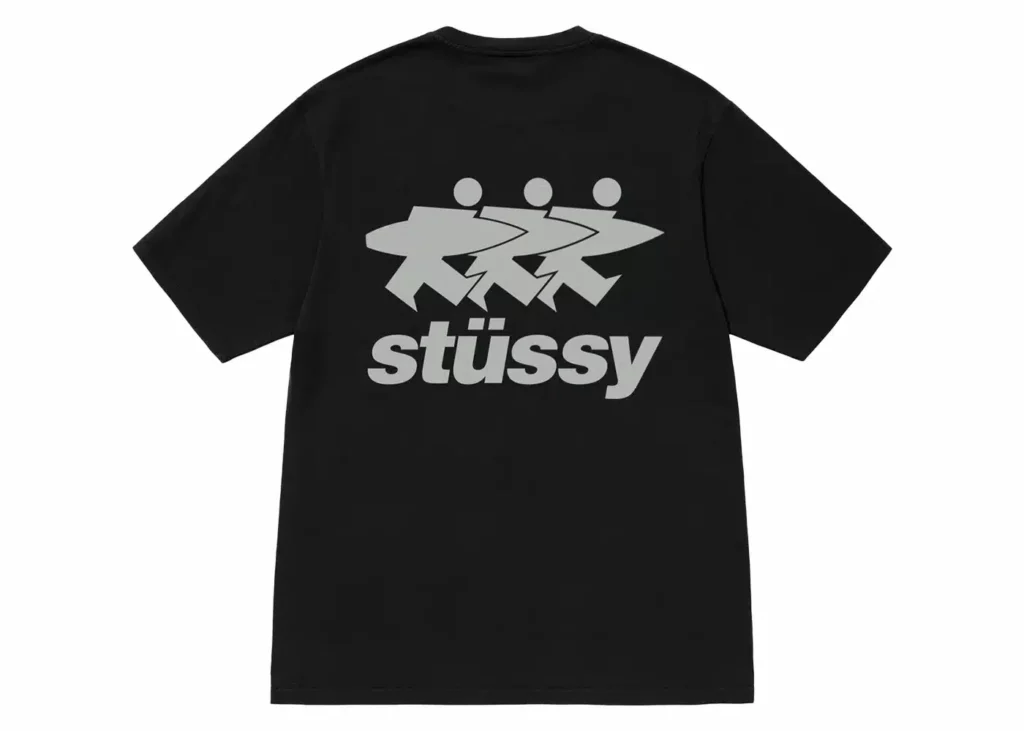 Stussy Surfwalk Pigment Dyed Tee Black