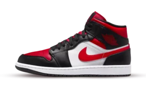 Air Jordan 1 Mid Black Fire Red