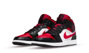 Air Jordan 1 Mid Black Fire Red