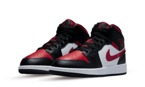 Air Jordan 1 Mid Black Fire Red (GS)