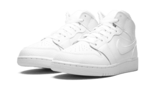 Air Jordan 1 Mid Triple White (GS)