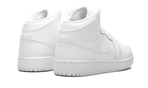 Air Jordan 1 Mid Triple White (GS)