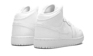 Air Jordan 1 Mid Triple White (GS)
