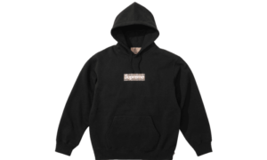 Supreme Burberry Box Logo Hoodie Black