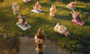Pop Mart Labubu The Monsters Lazy Yoga Series
