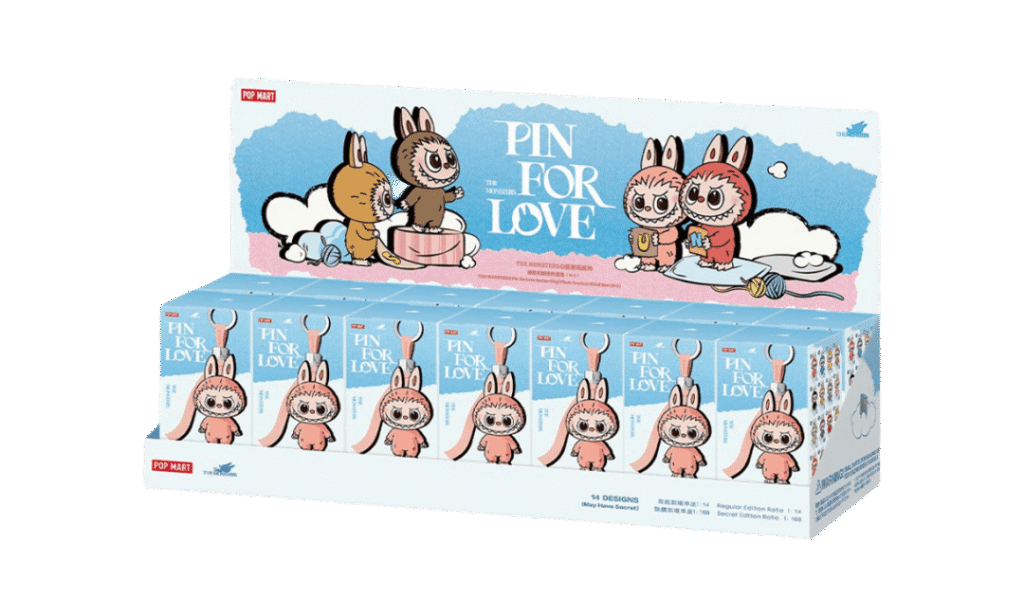 Pop Mart Labubu The Monster Pin for Love (N-Z) Brelok (Zestaw 14szt)