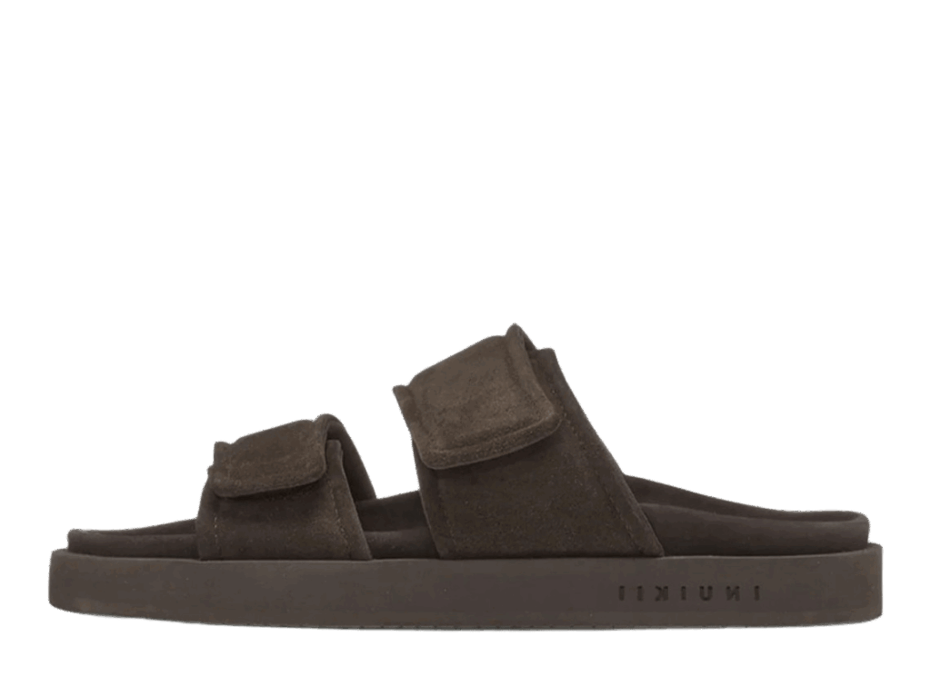 INUIKII Klapki Suede Double Band Brązowe