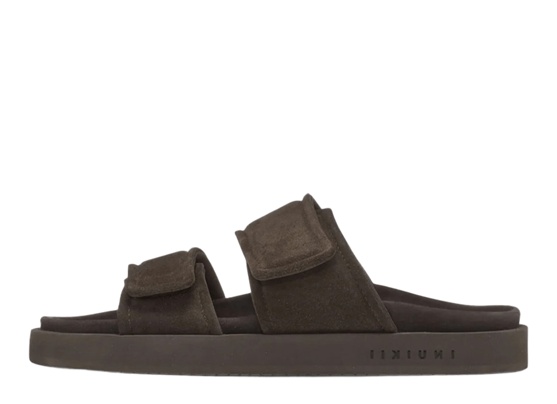 INUIKII Klapki Suede Double Band Brązowe