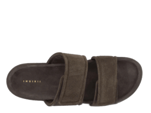 INUIKII Klapki Suede Double Band Brązowe