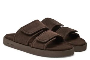 Inuikii Klapki Suede Double Band Brązowe