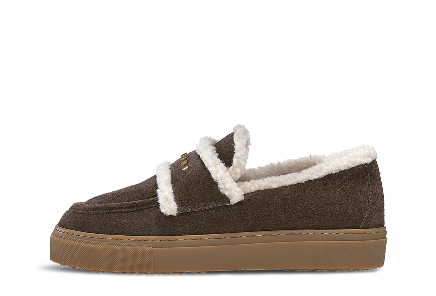 INUIKII Loafersy Shearling Dark Brown