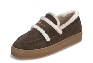 INUIKII Loafersy Shearling Dark Brown