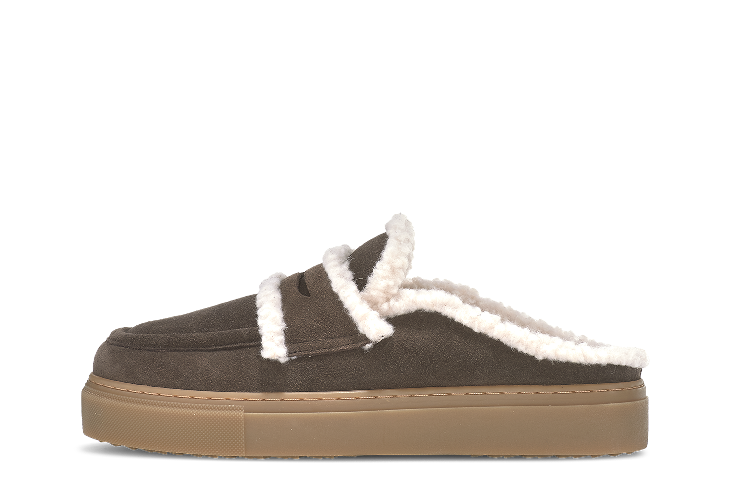 INUIKII Mule Wool Dark Brown