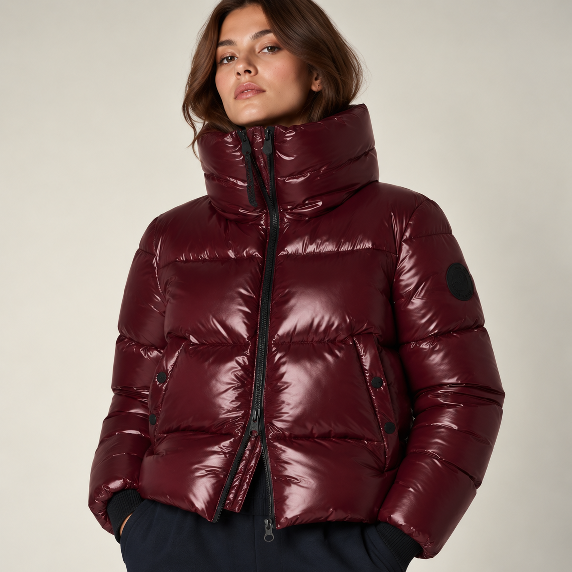 Kurtka Damska Save The Duck Isla Wine Red - obrazek 2
