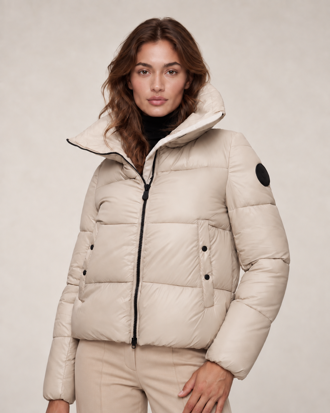 Kurtka Damska Save The Duck Isla Rainy Beige - obrazek 2